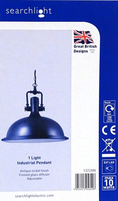 1 Light Industrial Pendant