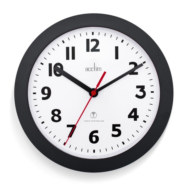 Acctim Parona Radio Controlled Wall Clock 23cm Diameter 23 Cm