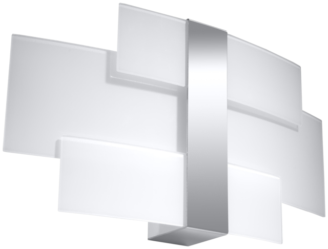 Indoor Wall Lamp Celia Steel Glass White Chrome G9 Led Sollux Lighting