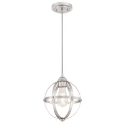 Westinghouse Lighting Stella Mira Nickel One Light Pendant Hanging