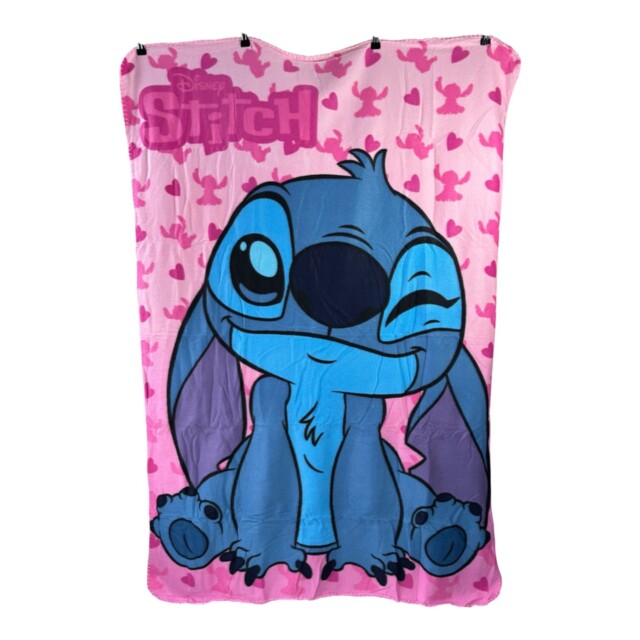 Disney Stitch Soft Fleece Girls Boys Bed Blanket Bedding Character