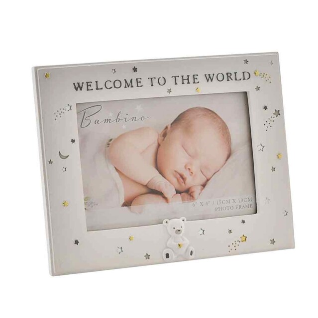 Bambino Welcome To The World Resin Photo Frame - Authorised Reseller