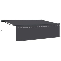 Vidaxl Retractable Awning Manual Anthracite 450 X 300 Cm, Alfresco