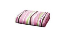 Tiddliwinks Raspberry Garden Striped Crib Fitted Sheet, Pink, 200