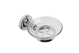 Croydex Flexi-fix Soap Dish Wall Mounted Bathroom Accessories Chrome -