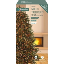 500 Led Multi-action Treebrights Christmas Tree Lights Timer Red &