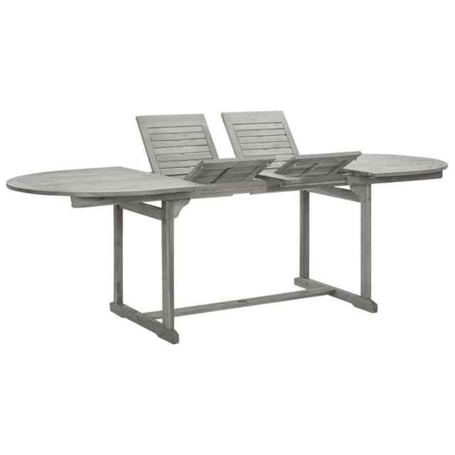 Garden Dining Table (160-240)x100x75 Cm Solid Acacia Wood Vidaxl