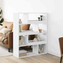 Bookcase White 100x33x125.5 Cm Engineered Wood Vidaxl