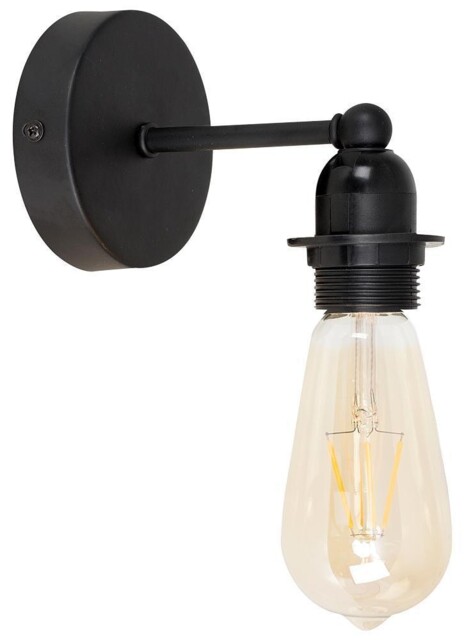 Cambourne Wall Light, E27, Black - Minisun