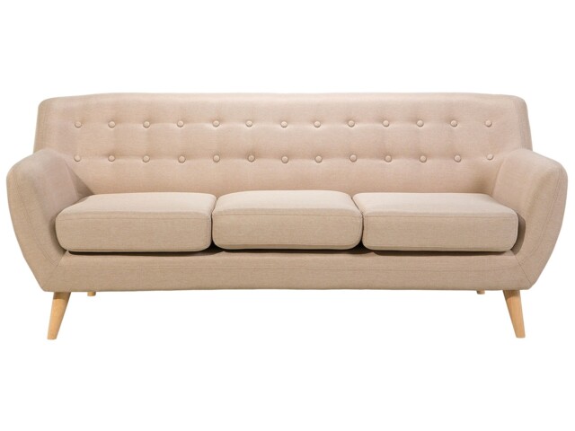 3 Seater Fabric Sofa Beige Motala