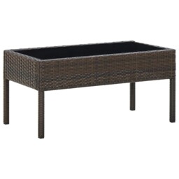 Outdoor Patio Poly Rattan Garden Coffee Table Outside Tables With