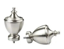 Ikea Stinksyska Curtain Pole Finials X 2 Brushed Silver 905.493.68