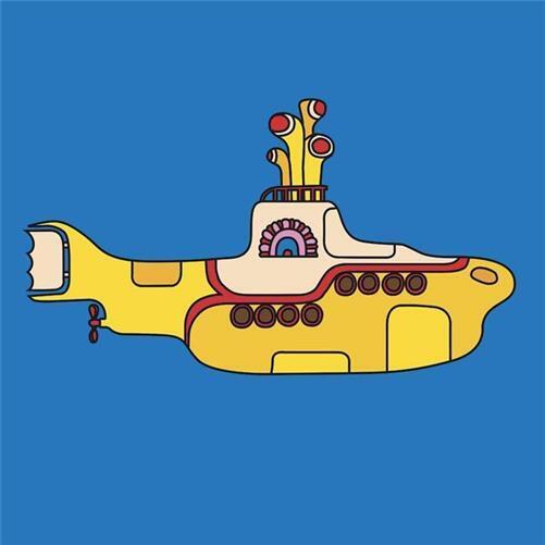 The Beatles Framed Canvas Print Yellow Submarine (bold) 40 X 40 Cm