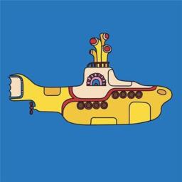 The Beatles Framed Canvas Print Yellow Submarine (bold) 40 X 40 Cm