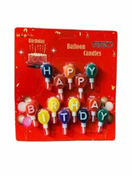 Gsd Happy Birthday Balloon Shape Candle Party Cake Topper Decoration