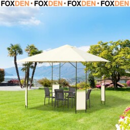 3x3m Garden Gazebo Party Tent Outdoor Pavilion With Canopy Awning