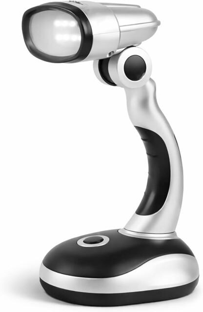 Desk Lamp Bright White Light Adjustable Head Battery 12 Led