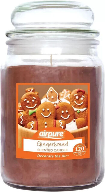 Airpure Gingerbread Spice Scented Candle For Bedroom Living Room 510g
