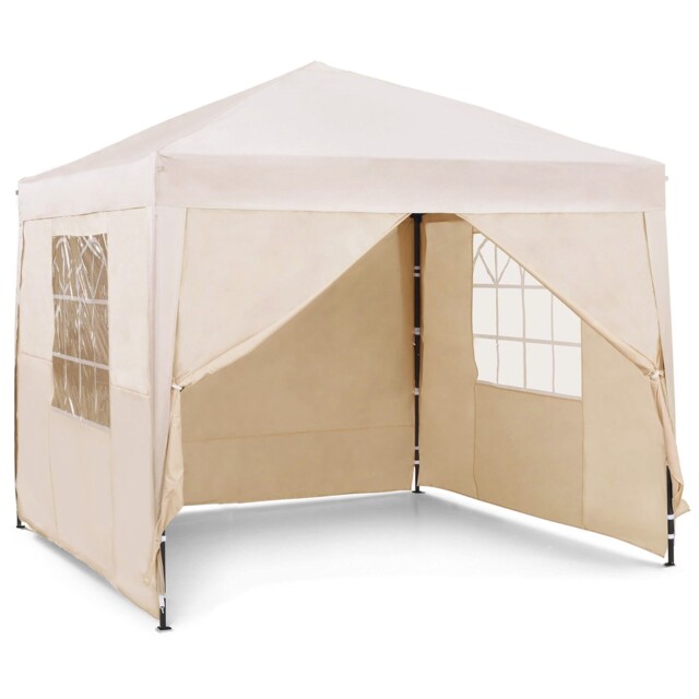 Vonhaus Pop Up Gazebo 2.5m X 2.5m, Garden Marquee Shelter Canopy With