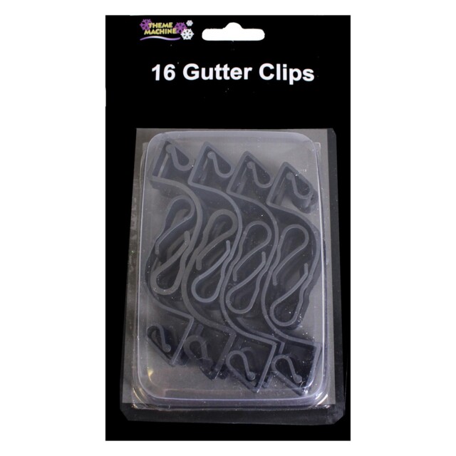 Christmas Light Decoration Pack Of 16 Gutter Hooks - Choose Colour