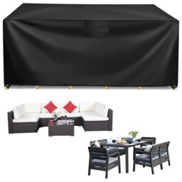 Heavy Duty Waterproof Garden Furniture Cover Black 200x160x70cm