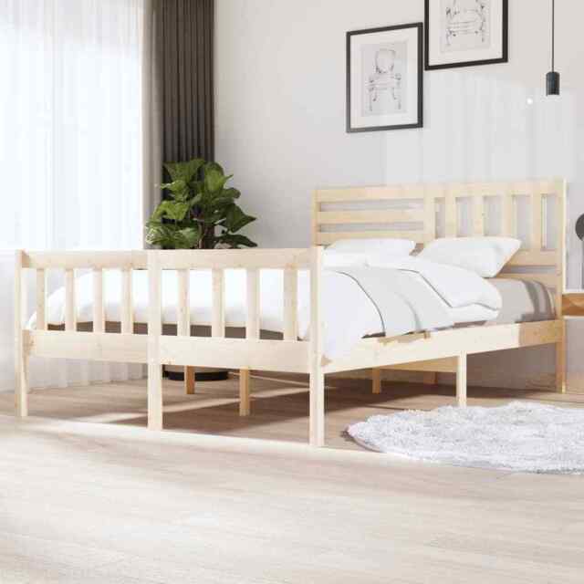 Bed Frame Solid Wood 140x200 Cm Vidaxl