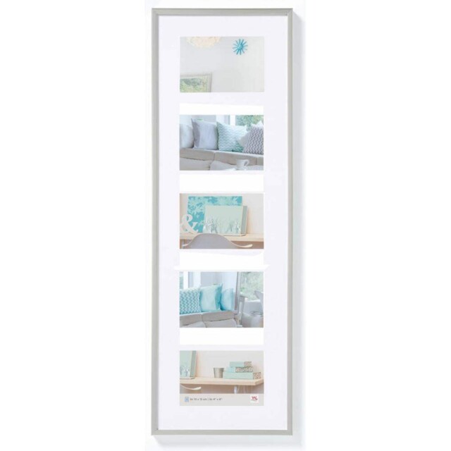 Walther Lifestyle Photo Frame Silver 28x9 Inch - (insert For 5x 6x4