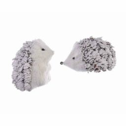 Set Of 2 Decoris Frosted Twig Hedgehog Decorations By Kaemingk