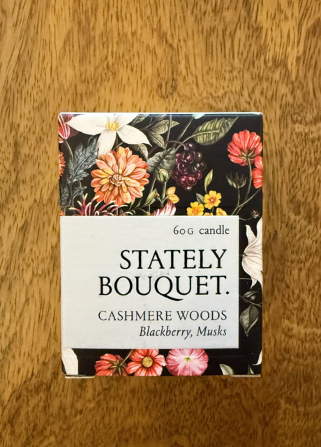 Liberty London Stately Bouquet Candle Votive Cashmere Woods Vegan