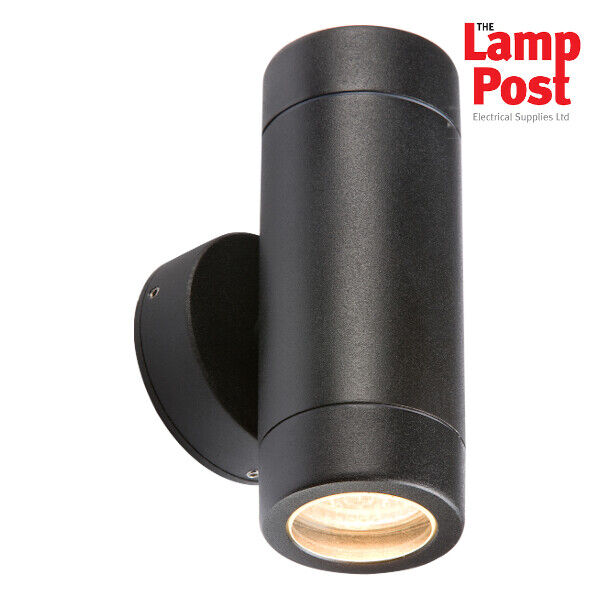 Ml Wall2lbk Ip65 35w Gu10 Aluminium Black Up/down Wall Light