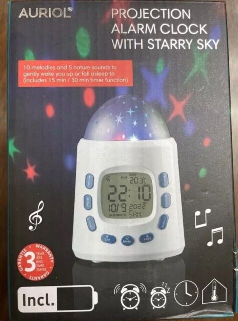 Aurial Projection Alarm Clock With Starry Sky Brand Free Uk Delivery