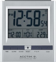 Acctim 71717x Chula Rc Digital Lcd Alarm Clock In Silver