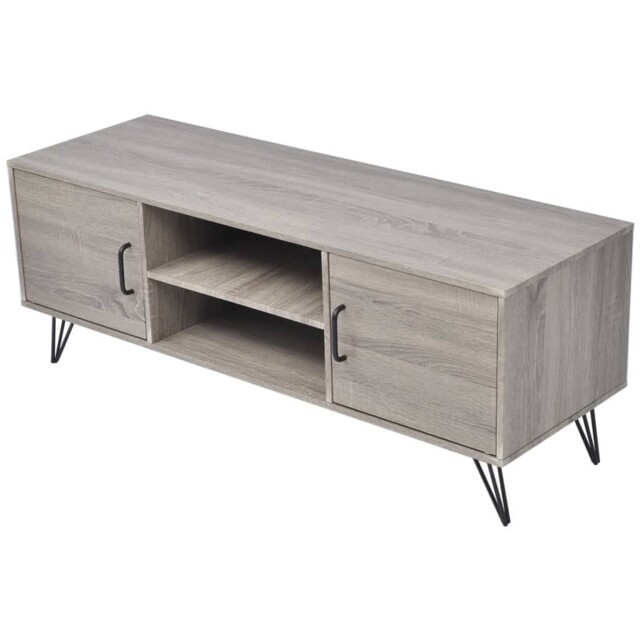 Tv Cabinet Entertainment Unit Media Console 2 Shelves 120x40x45 Cm