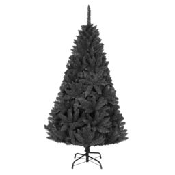 Christmas Tree Black Artificial Bushy Pine Outdoor Xmas Home