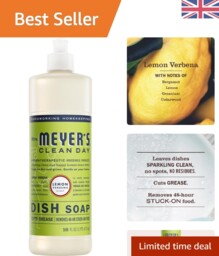 Biodegradable Lemon Verbena Dish Soap - 16oz Concentrated Liquid Clean