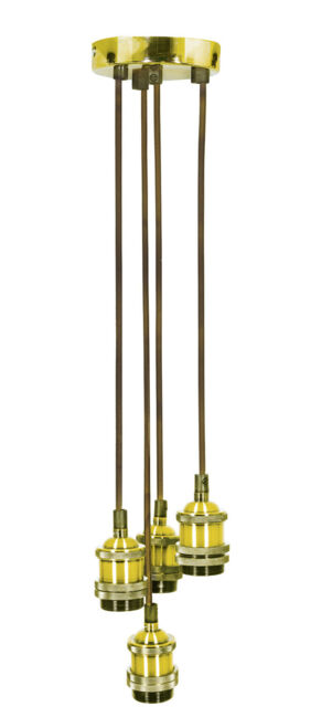 Modern Retro Industrial Pendant E27 Ceiling Light Lamp 4 Cluster In