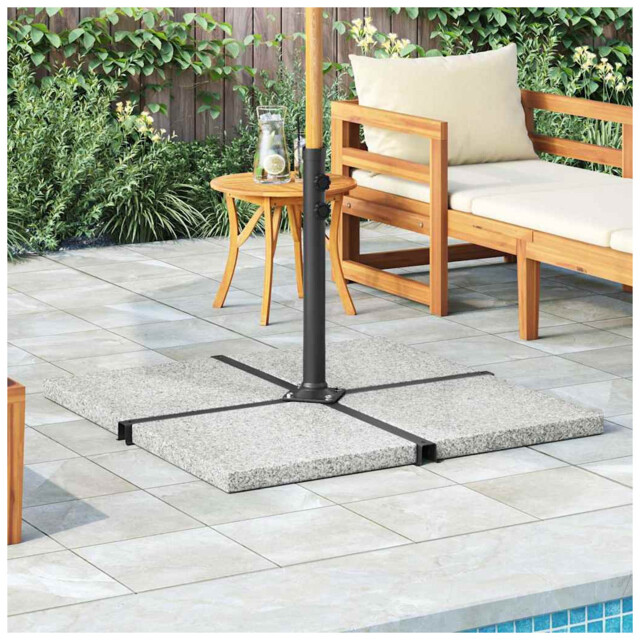 Umbrella Weight Plate Grey Granite 47x47x4.5cm Square 25kg Single