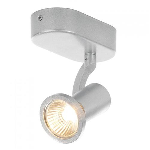 Litecraft Foxe Diecast Silver Spotlight Wall Or Ceiling Adjustable