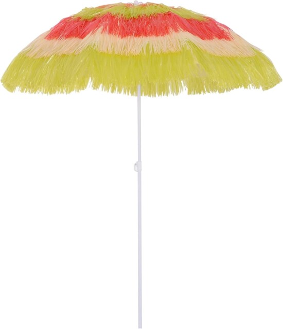 Outsunny 1.6m Garden Hawaii Parasol, Patio Beach Sun Umbrella Sunshade