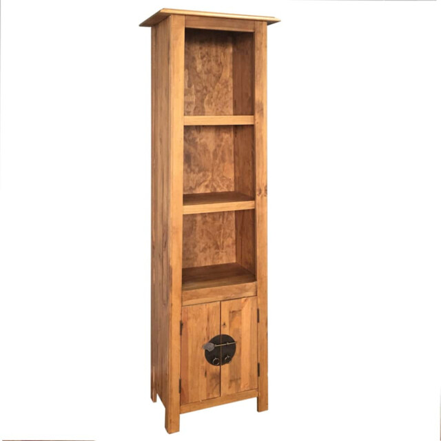 Tall Cabinet Natural Pine 48x32x170cm Solid Pinewood Vintage Bathroom