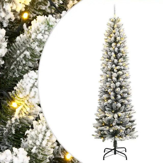 Artificial Christmas Tree 150 Leds And Flocked Snow 150 Cm Vidaxl
