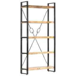 5-tier Bookcase 90x30x180 Cm Solid Mango Wood Vidaxl