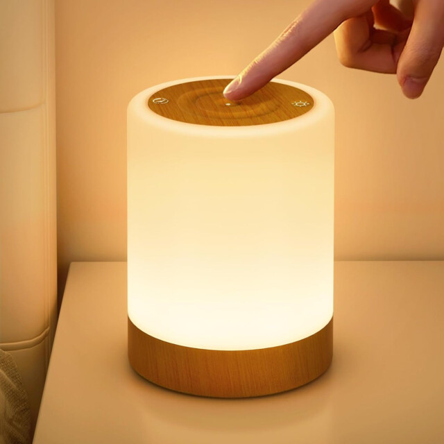 Night Light, Usb Rechargeable Touch Control Bedside Lamp With 256