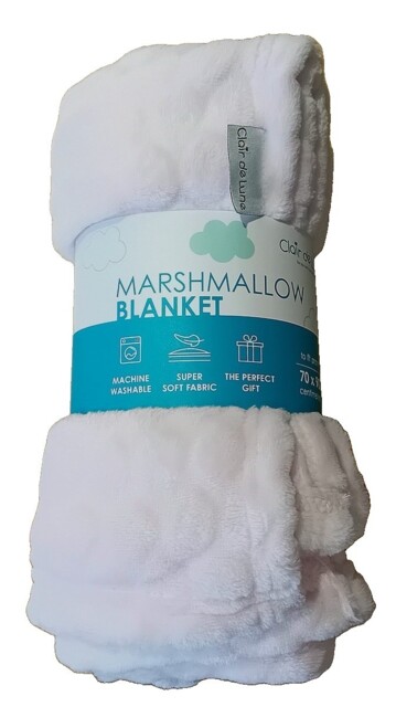 Marshmallow Blanket Clair De Lune For Pram 70 X 90cm Baby Pink Gift