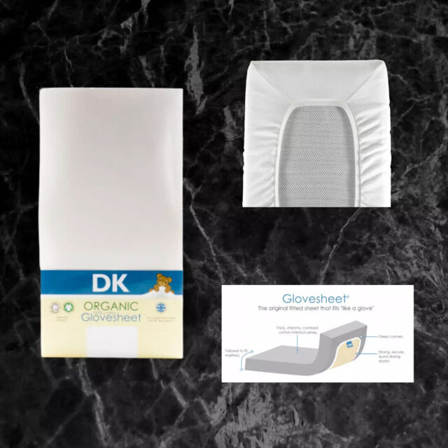 Dk Organic Cotton Fitted Sheets Cot Crib Mosses To Fit Different Size