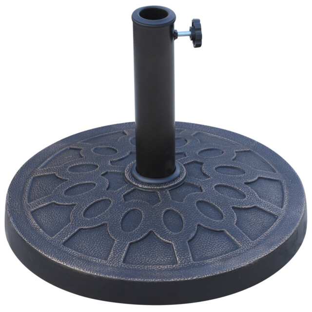 Parasol Base Bronze Tone Resin & Steel 45x45x33cm Decorative Outdoor