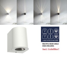Designer Led Outdoor Wall Light Canto Nordlux 2x6w 3000k Wall Light