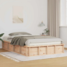 Bed Frame Solid Pine Wood 210 X 158 X 30 Cm Solid Pine Wood Vidaxl