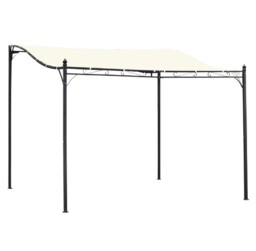 Wall Mounted Awning Free Stand Canopy Shade Porch Pergola 3 X 3m Cream