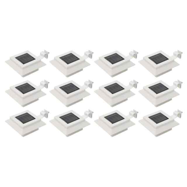 Outdoor Solar Lamps 12 Pcs Led Square 12 Cm White Vidaxl